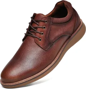 Arkbird Mens Casual Dress Shoes Mens Dress Sneakers Leather Shoes Business Casual Shoes Men Brown Shoes