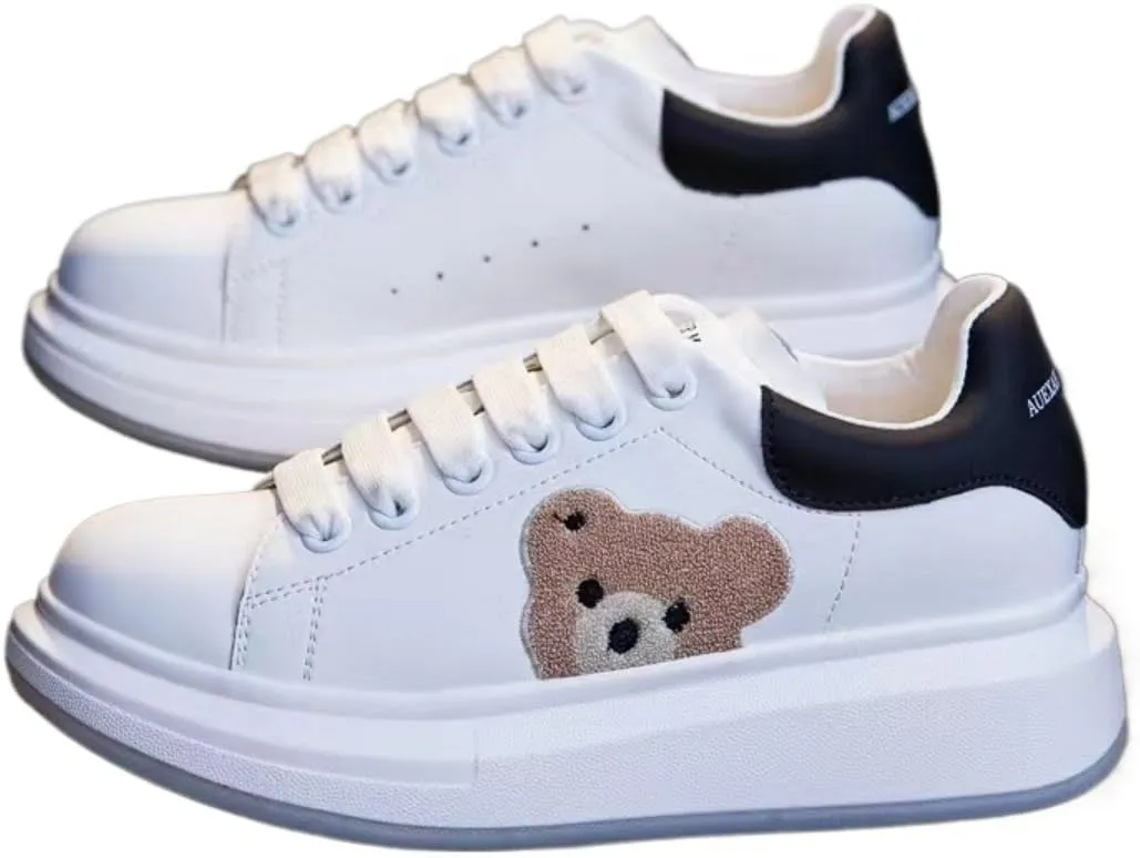 Bear Sports Shoes Girls Casual Cartoon Cute Sneakers Women's Summer Breathable Sneakers for Travel Outdoor Sports