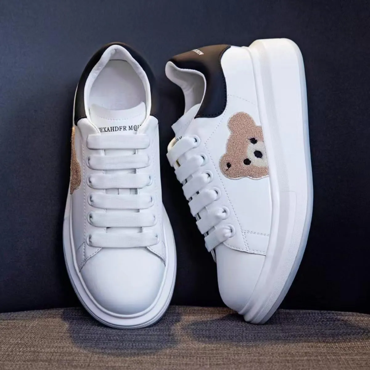 Bear Sports Shoes Girls Casual Cartoon Cute Sneakers Women's Summer Breathable Sneakers for Travel Outdoor Sports