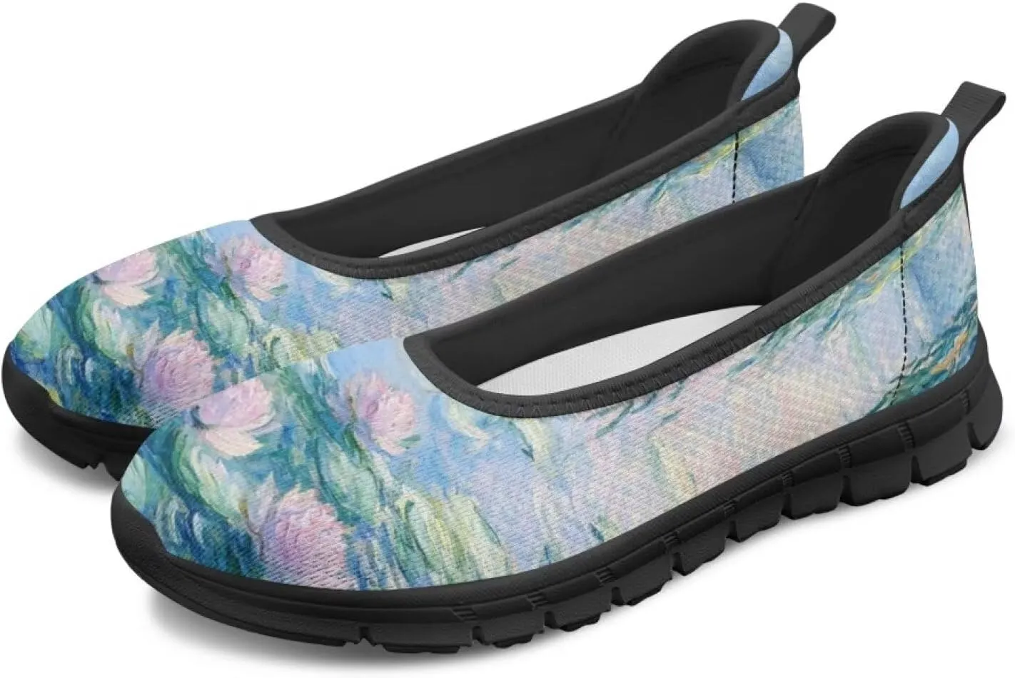 Doojoayie Art Casual Slip On Shoes for Ladies Flat Shoes Comfort for Dalil Casual