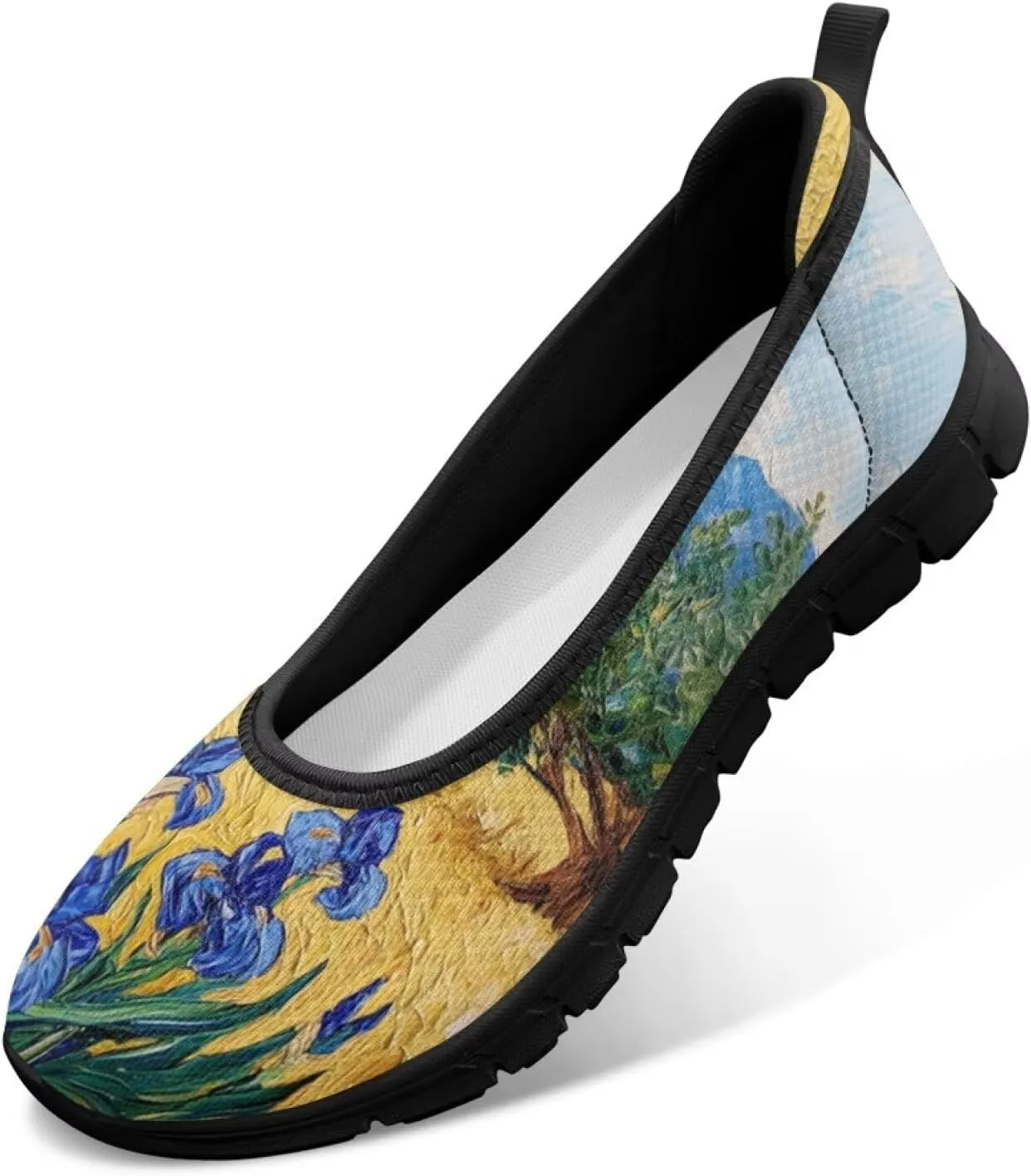 Doojoayie Art Casual Slip On Shoes for Ladies Flat Shoes Comfort for Dalil Casual