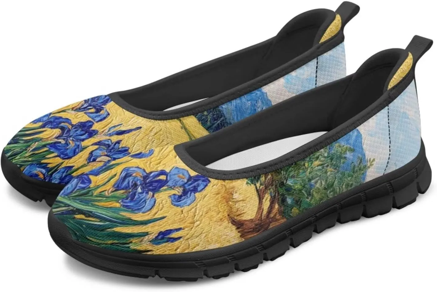 Doojoayie Art Casual Slip On Shoes for Ladies Flat Shoes Comfort for Dalil Casual