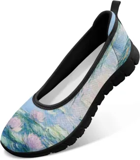 Doojoayie Art Casual Slip On Shoes for Ladies Flat Shoes Comfort for Dalil Casual