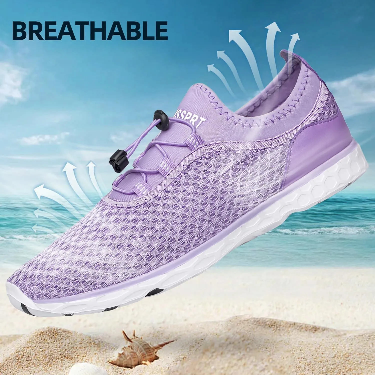 DOUSSPRT Women's Water Shoes Quick Drying Sports Aqua Shoes