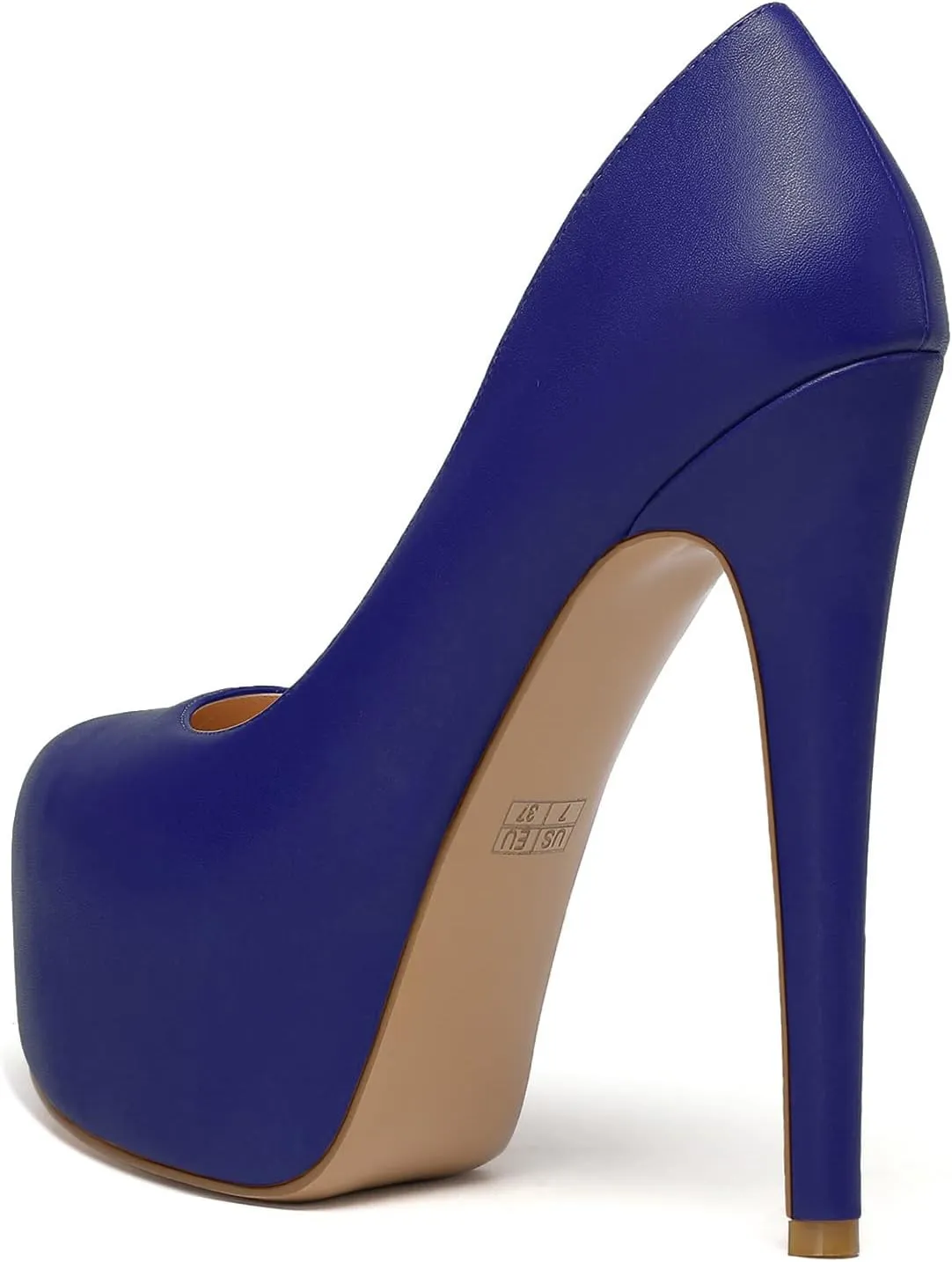 Eldof Womens High Heel Platform Pumps Round Toe Sky High Stilettoes 6" Party Dress Platform