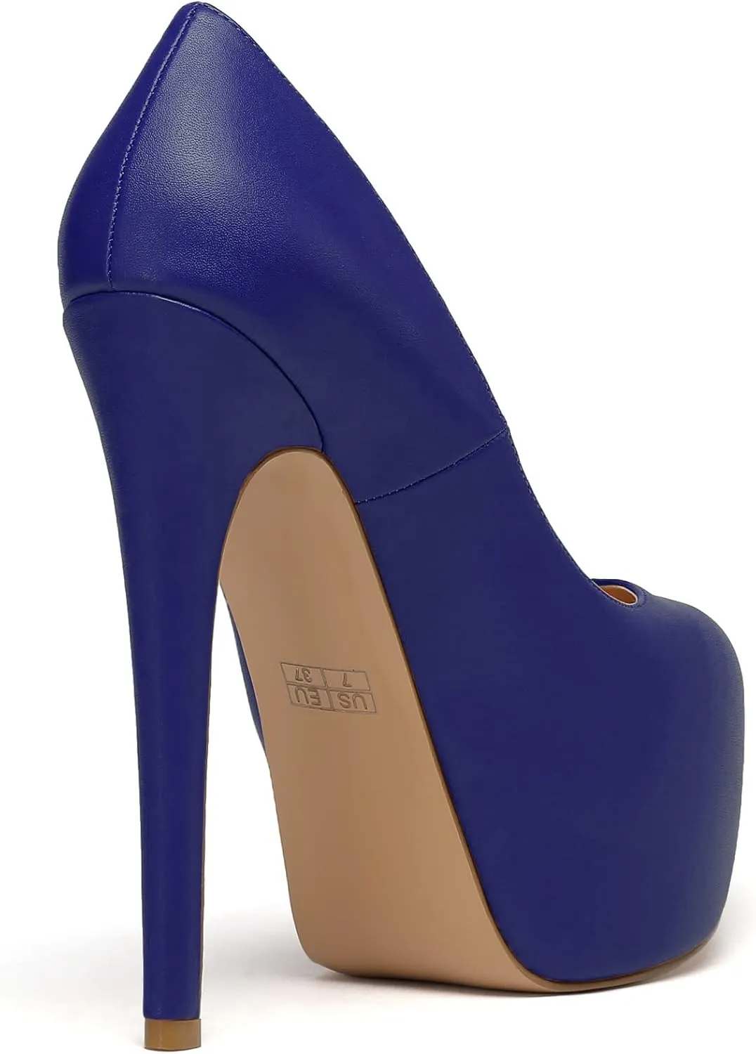 Eldof Womens High Heel Platform Pumps Round Toe Sky High Stilettoes 6" Party Dress Platform