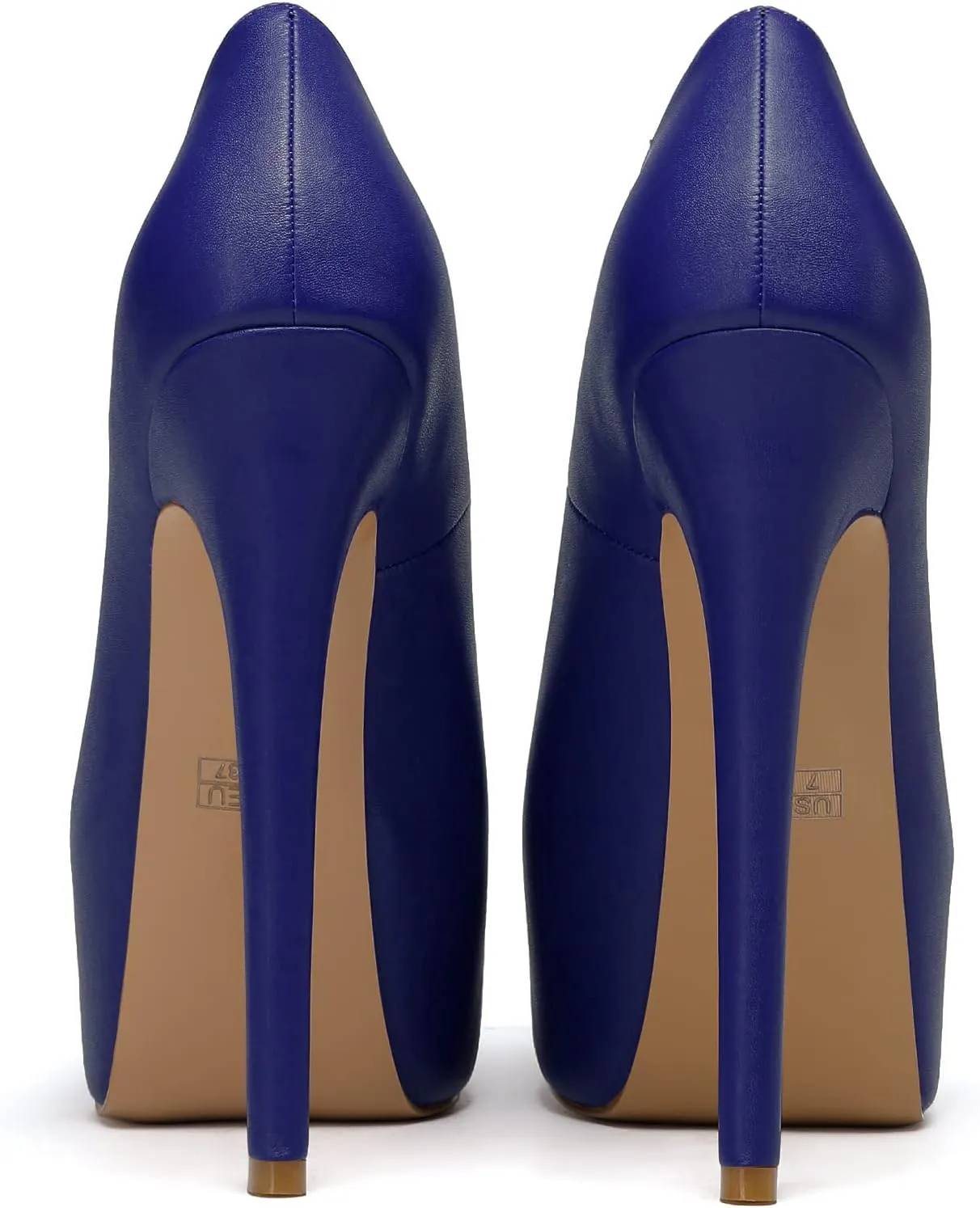 Eldof Womens High Heel Platform Pumps Round Toe Sky High Stilettoes 6" Party Dress Platform