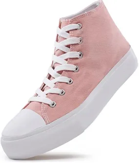 FUUPNN Platform Sneakers Canvas Fashion Lace Up Classic Casual Walking Shoes High Tops Canvas Shoes Casual Tennis Shoes