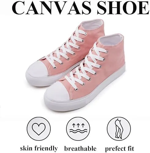 FUUPNN Platform Sneakers Canvas Fashion Lace Up Classic Casual Walking Shoes High Tops Canvas Shoes Casual Tennis Shoes