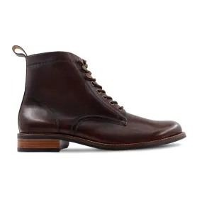 Handmade Custom Dark Brown Calf Leather Boots For Men