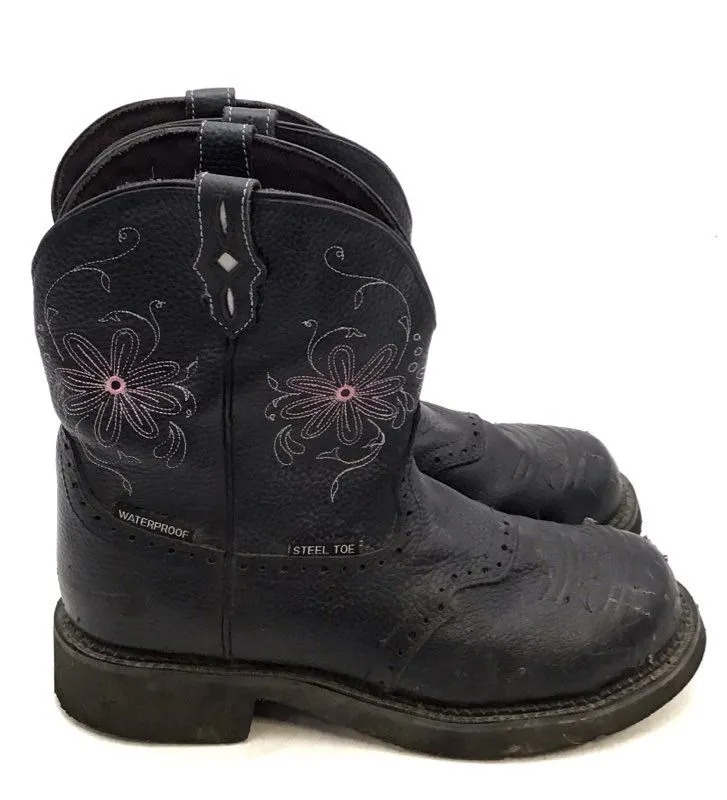 Justin Boots Women's Gypsy WKL9982 Black Western Boots - Size 10B