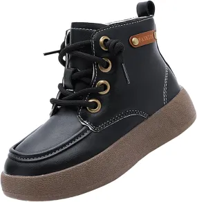 Kids School Ankle Boots for Little Child Classic Water-Proof Comfort Work Boot Unisex Boys Rain Boots Size 8 Toddler