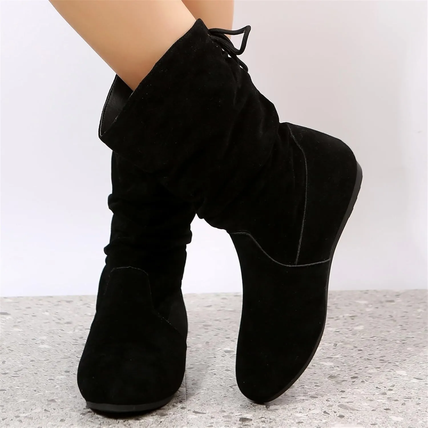 Knee High Boots for Women Mid Calf Boots for Women Non Slip Mid Calf Boots Winter Boots for Women Hiking Boots