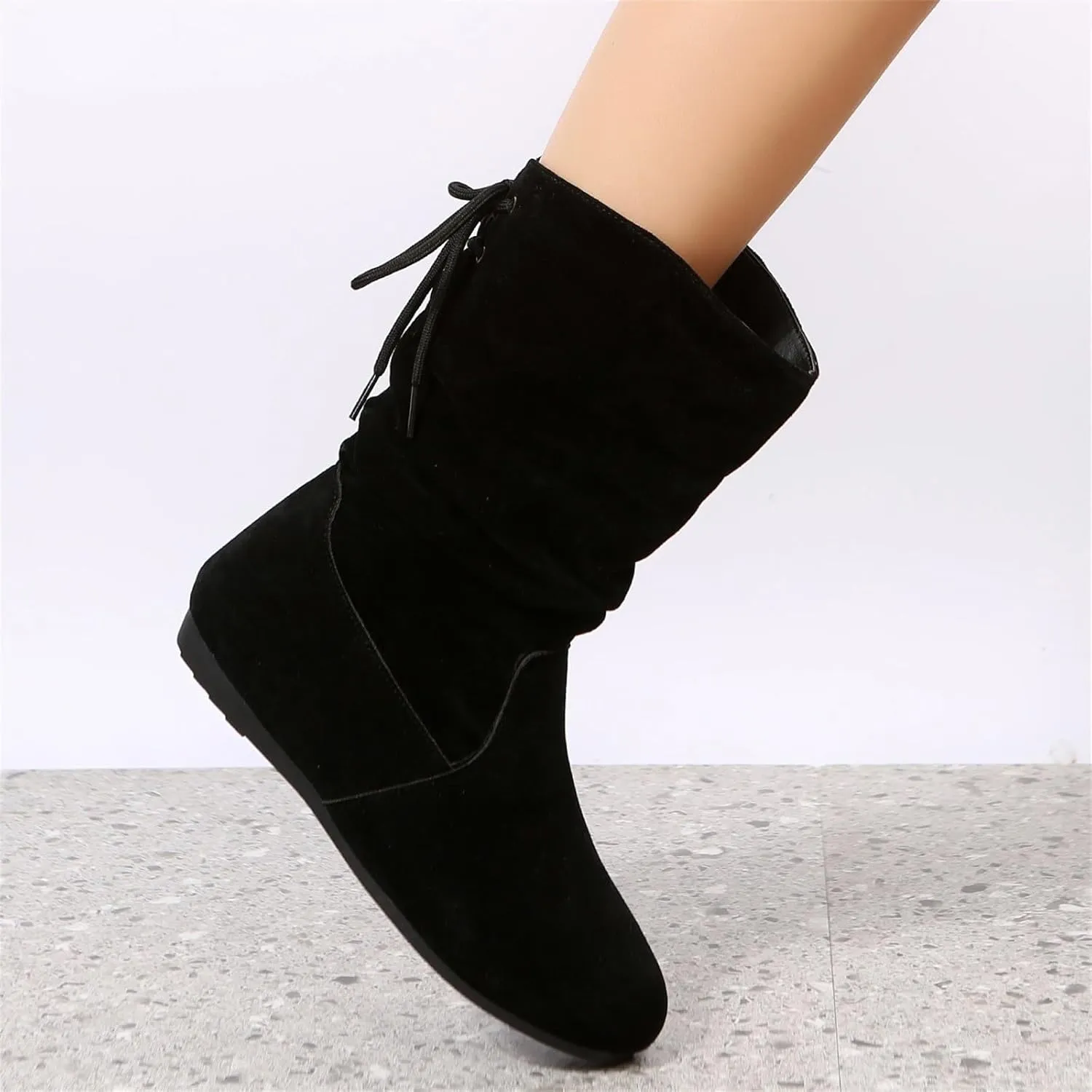 Knee High Boots for Women Mid Calf Boots for Women Non Slip Mid Calf Boots Winter Boots for Women Hiking Boots