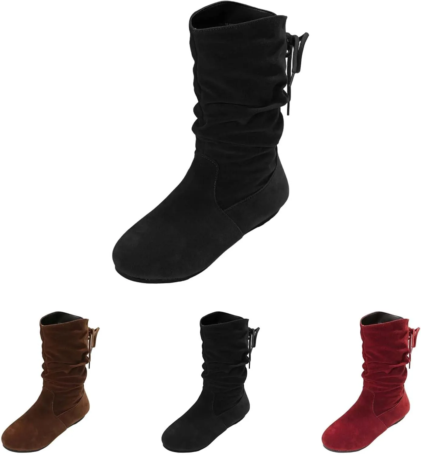 Knee High Boots for Women Mid Calf Boots for Women Non Slip Mid Calf Boots Winter Boots for Women Hiking Boots