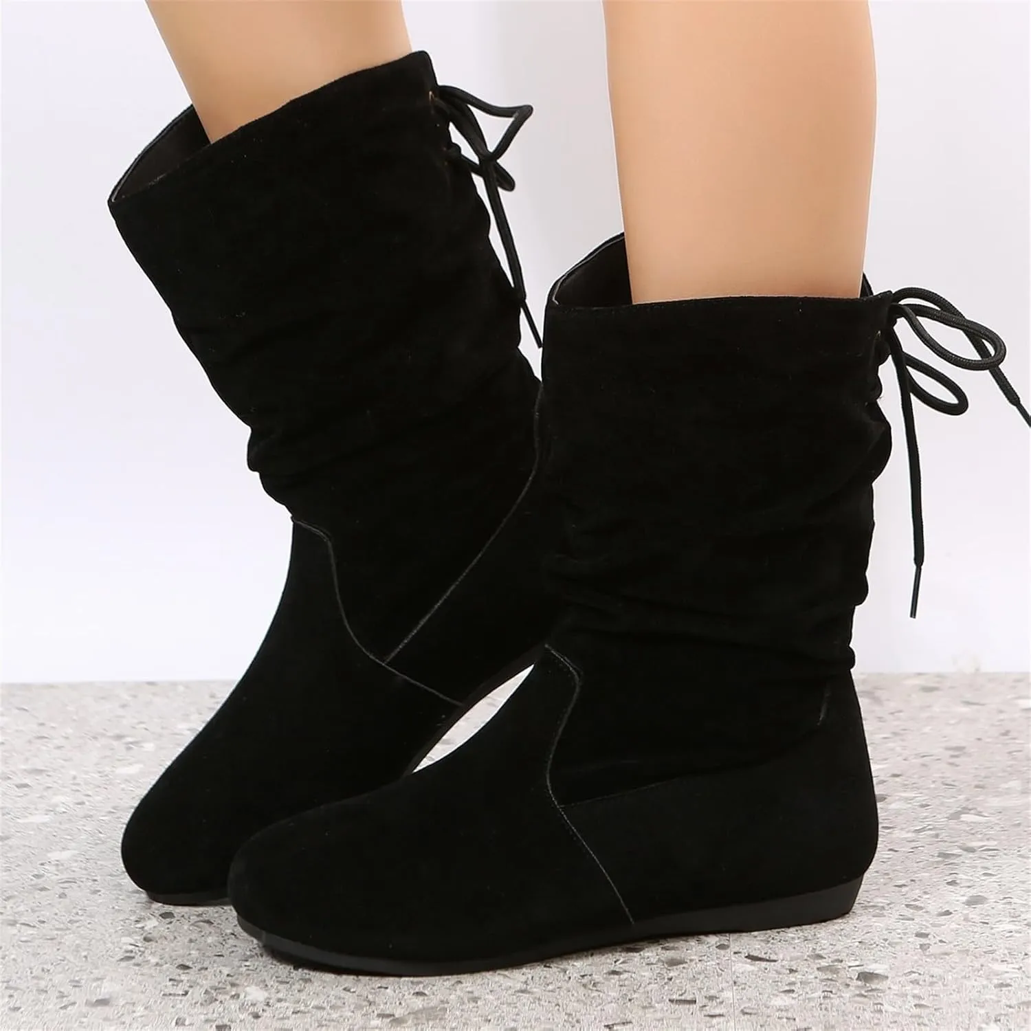 Knee High Boots for Women Mid Calf Boots for Women Non Slip Mid Calf Boots Winter Boots for Women Hiking Boots