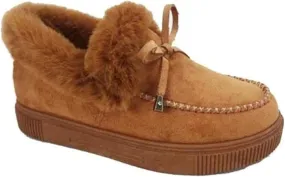 Lausiuoe Boots For Women Ankle Booties Winter Fuzzy Warm Fluffy House Shoes Silp On Comfortable Casual Loafers Slippers