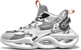 Mens High Top Lace Up Casual Sports Shoes Anti Slip and Wear Resistant Rubber Soles Basketball Shoes High Elasticity Running Shoes Lightweight Carrying Tennis Sports Shoes Breathable Badminton Shoes