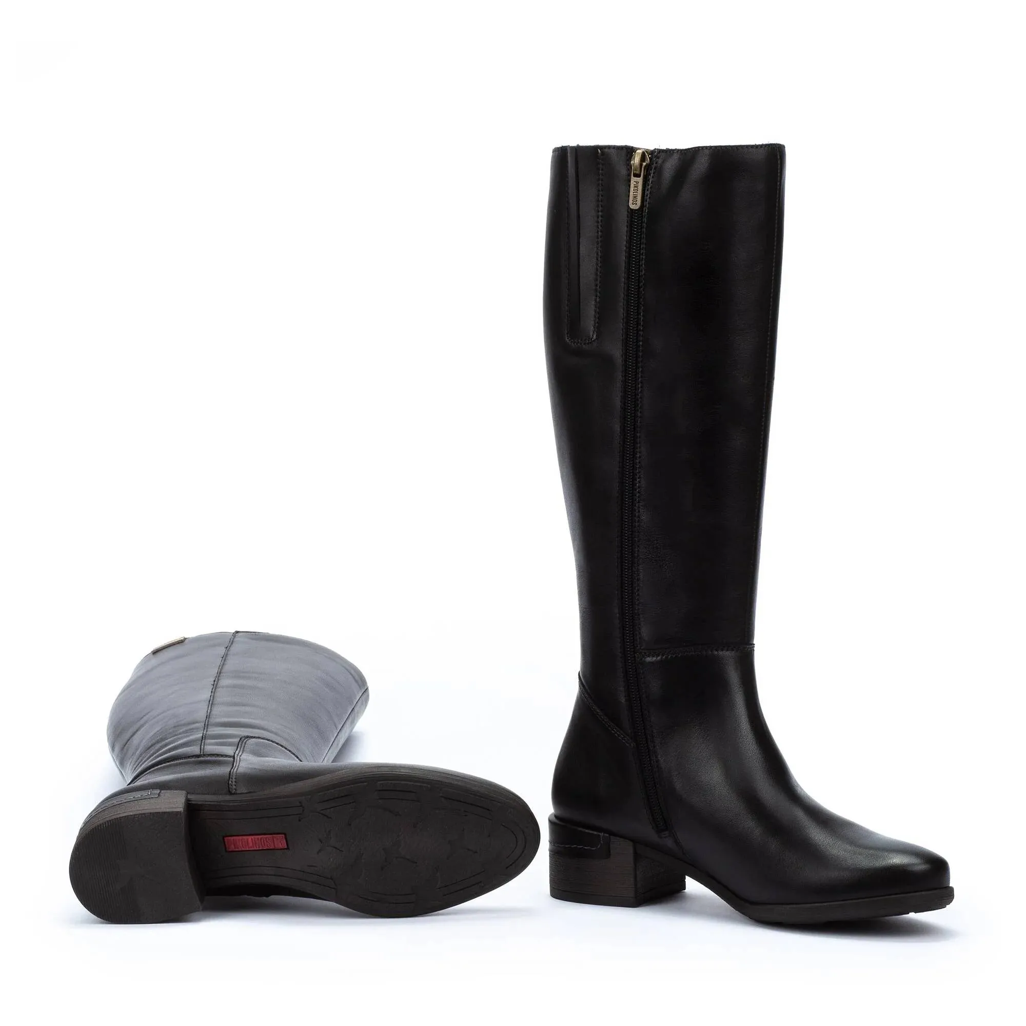 Pikolinos Malaga W6w-9808 Women's Mid Heel Tall Boots in Black