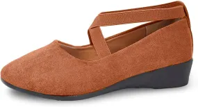 Round Toe Women Flat Shoes Slip On Girls Dress Black Ballet Flats Comfortable Lightweight Walking and Driving Shoes Ladies Elegant Flat Footwear Flexible for Comfort