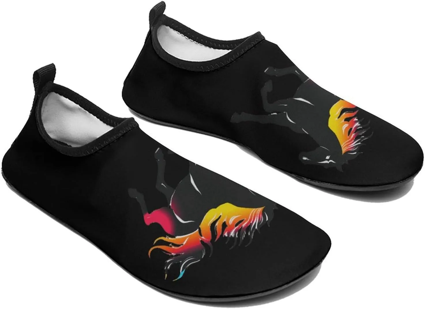 Running Horse Water Sports Barefoot Shoes Quick-Dry Swim Shoes Slip-on for Sports Beach Pool