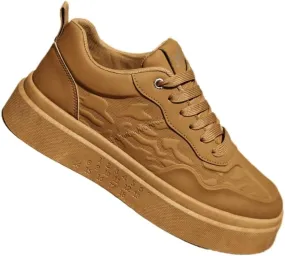 Spring Breathable 2025 New Senior Sense Sports Men's Casual Sports Shoes Youth Thick Sole Trend Fashion Commuter Driving Casual Shoes Pure Color