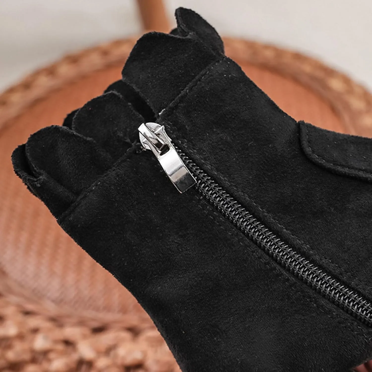 Toddler/Little Girls Sweet Short Ankle Boots Bowknot Side Zipper Low Heel Dress Booties Fashion Toddler Girls Booties