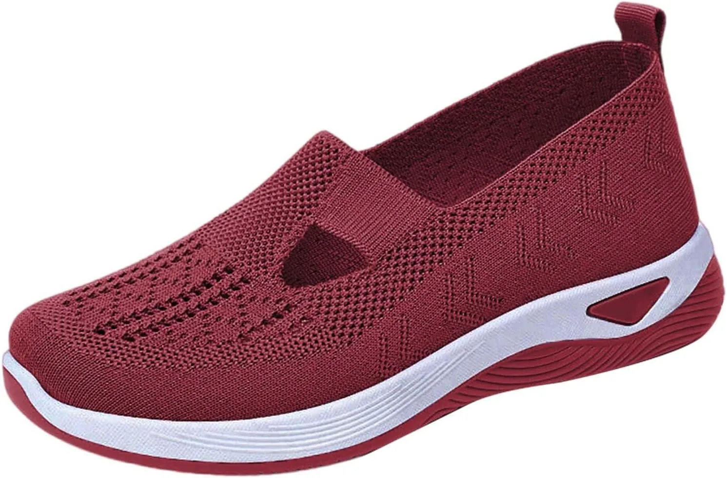 Women's Woven Orthopedic Breathable Soft Shoes Walking Shoes Women Comfortable Brown Casual Shoes Casual Sneakers Slip On Tennis Shoe Loafers Dress Shoe